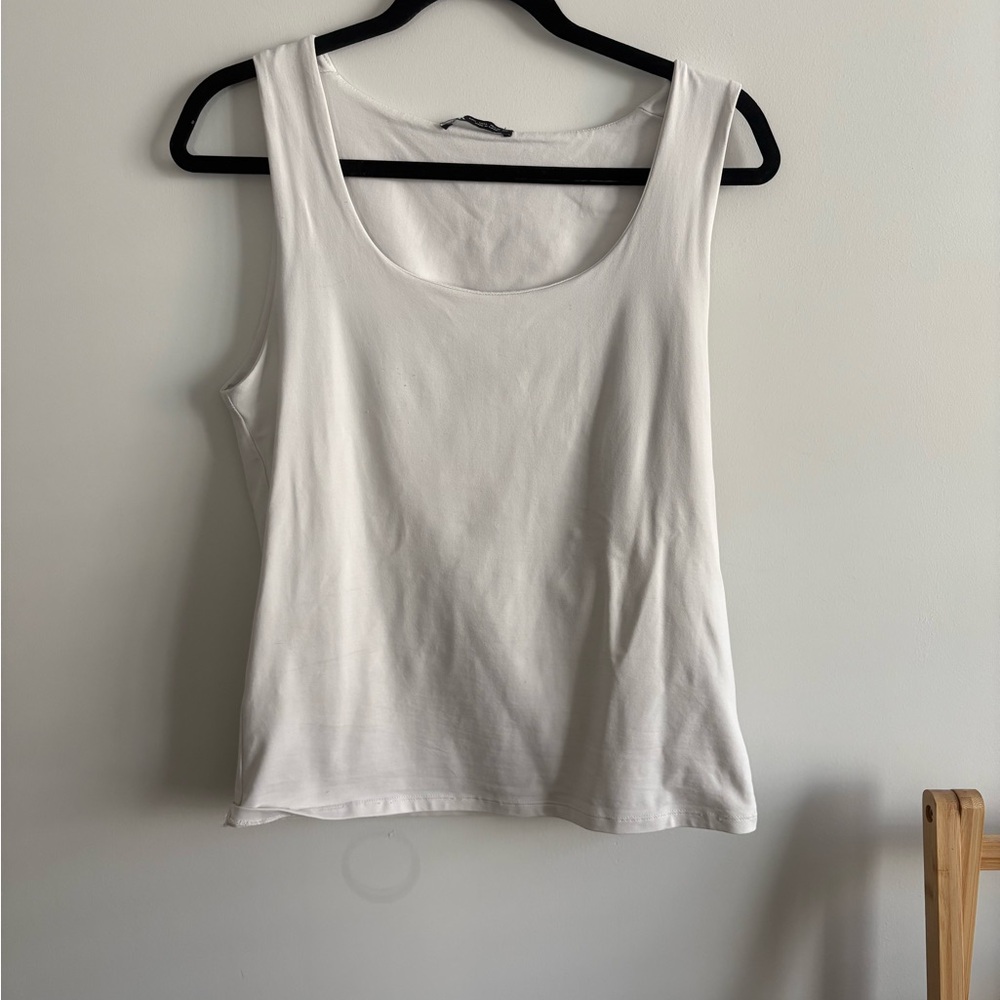 Zara double lined White Tank Top